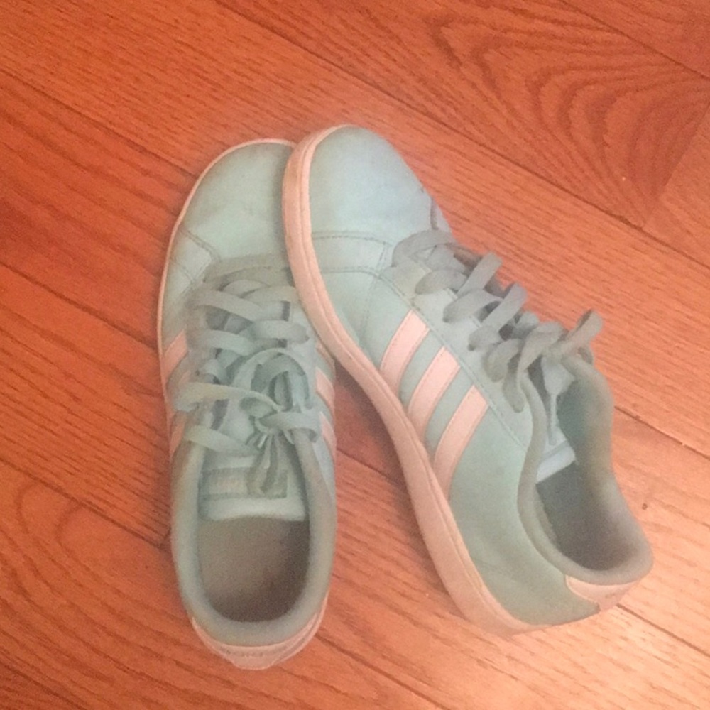 Light blue sneakers